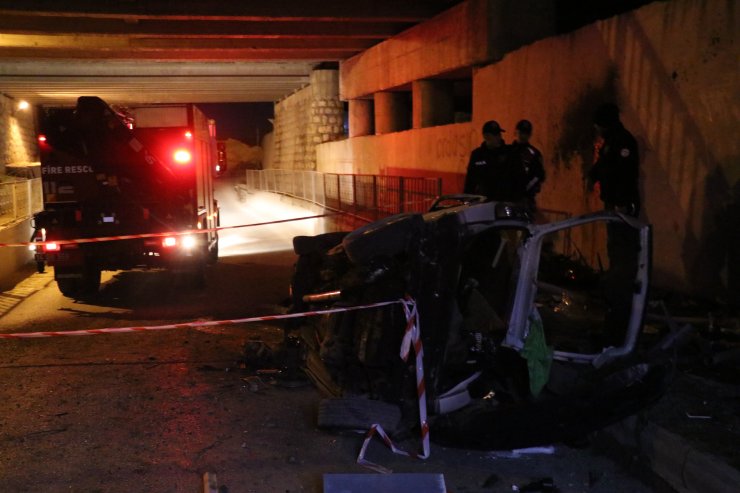 Bolu'da takla atan otomobil istinat duvarına çarptı: 2 ölü