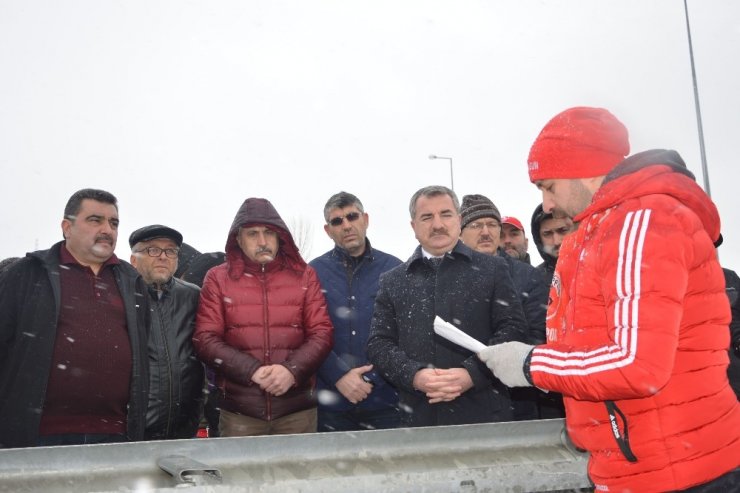 Havza’da kazanın olduğu yerde anma