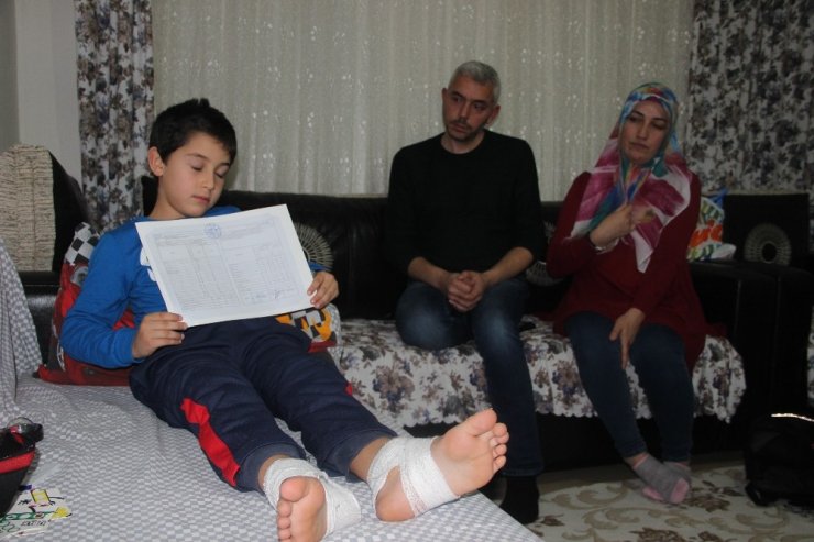 Kartopu oynarken yanan çocuklardan biri taburcu oldu