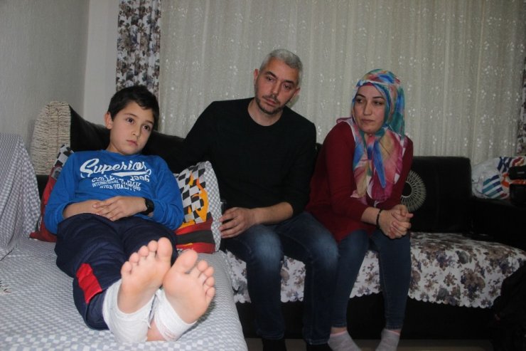 Kartopu oynarken yanan çocuklardan biri taburcu oldu