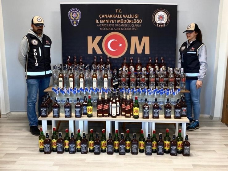 Çanakkale’de kaçak içki operasyonu