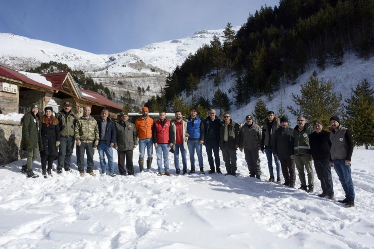 Gümüşhane'de yaban hayvanları için doğaya yem bırakıldı