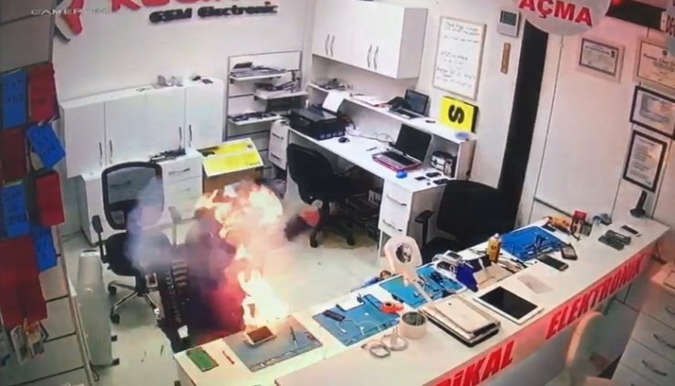 Cep telefonu bataryasının patlamasıyla ölümden dönen tamirci o anları anlattı