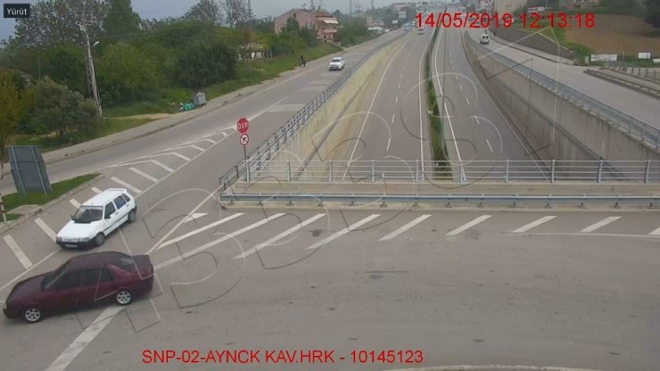 Sinop’taki trafik kazaları kamerada