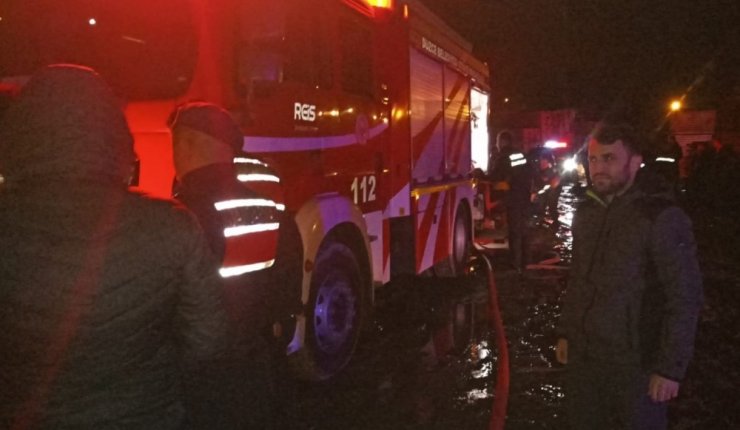 Kereste atölyesinde yağın çıktı