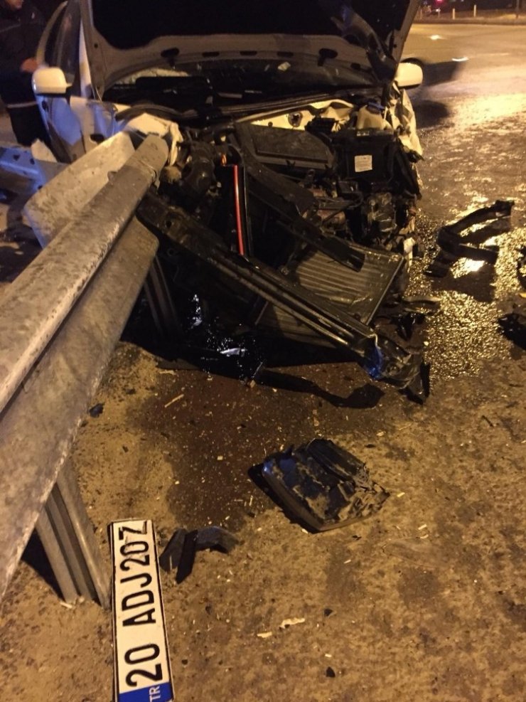 Denizli’de trafik kazası: 1 yaralı