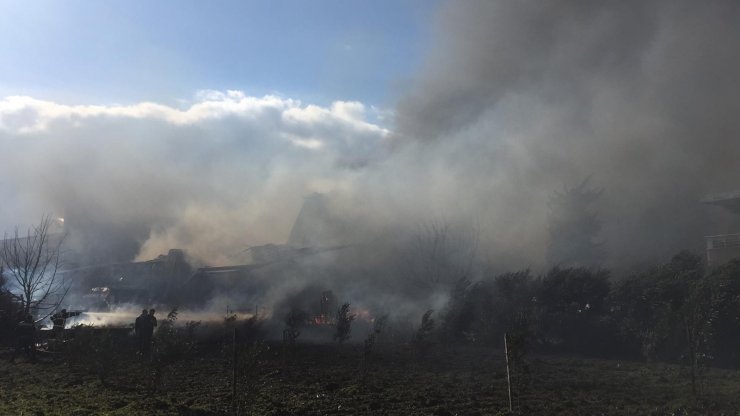 Hatay'da gıda fabrikasında yangın