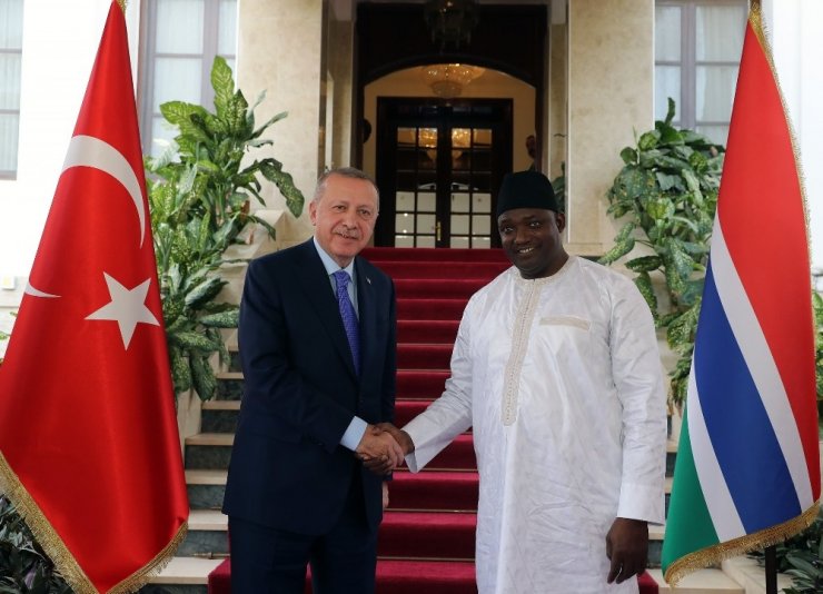Cumhurbaşkanı Erdoğan, Gambiya Cumhurbaşkanı Adama Barrow ile görüştü