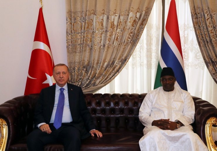 Cumhurbaşkanı Erdoğan, Gambiya Cumhurbaşkanı Adama Barrow ile görüştü