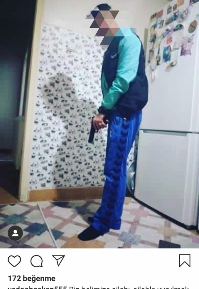 Silahla poz verdi yakalandı