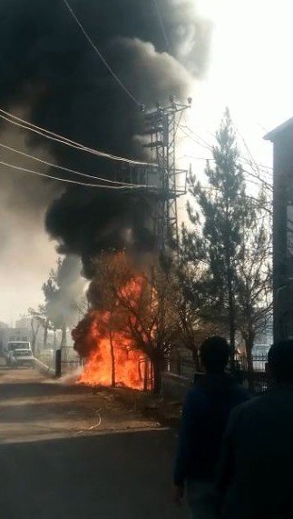 Siverek’te korkutan trafo yangını