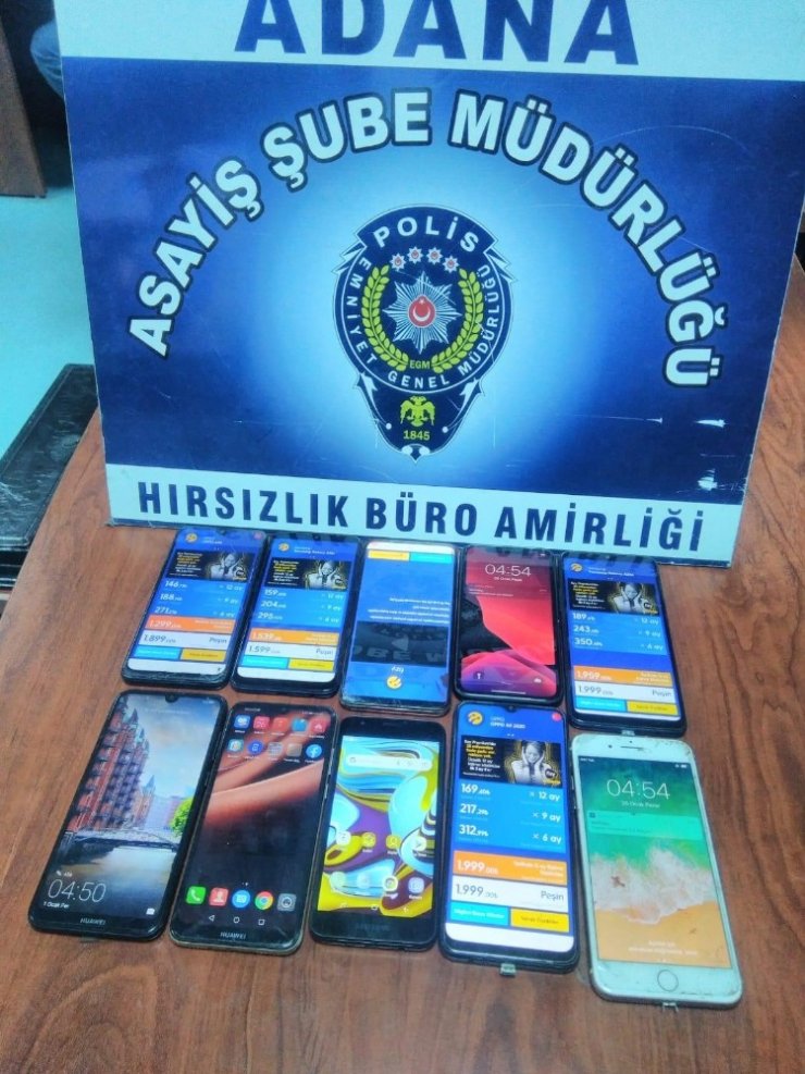 10 cep telefonu çalan hırsız tutuklandı
