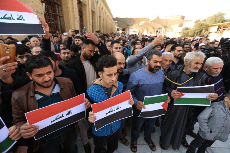 Iraklılar ABD'nin sözde Orta Doğu barış planını protesto etti
