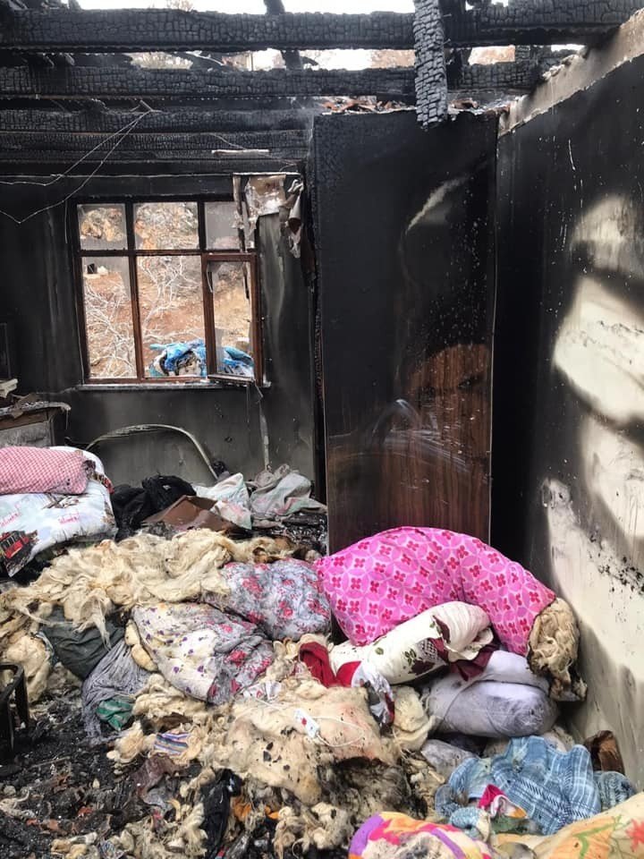 Amasya’da ev yangını