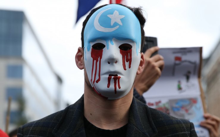 Brüksel'de Uygur Türkleri, Çin'i protesto etti
