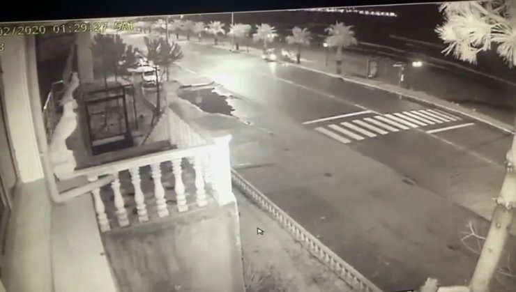 İki kişinin öldüğü kaza anı güvenlik kamerasında