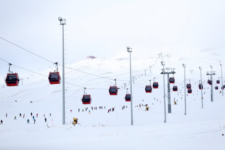 Erciyes'i yarıyıl tatilinde yarım milyondan fazla kişi ziyaret etti