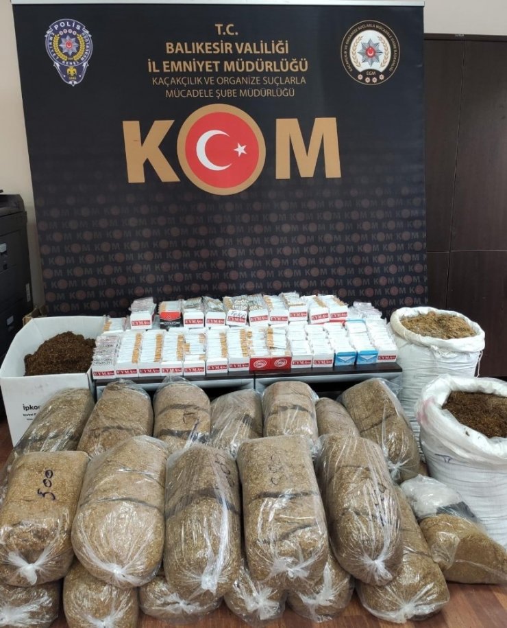 Balıkesir’de 4 milyon liralık kaçakçılık operasyonu
