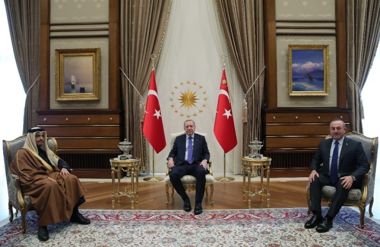 Cumhurbaşkanı Erdoğan, Katar Başbakan Yardımcısını kabul etti