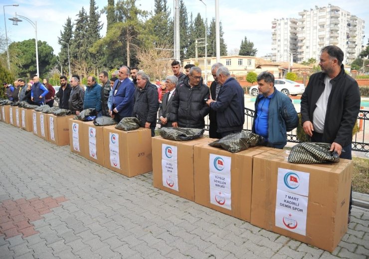 Amatör spor kulüplerine malzeme yardımı