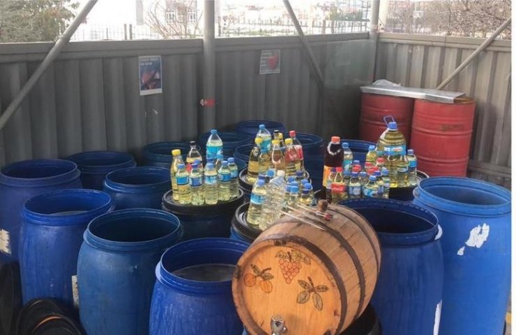 Tekirdağ’da 3 ton sahte içki ele geçirildi