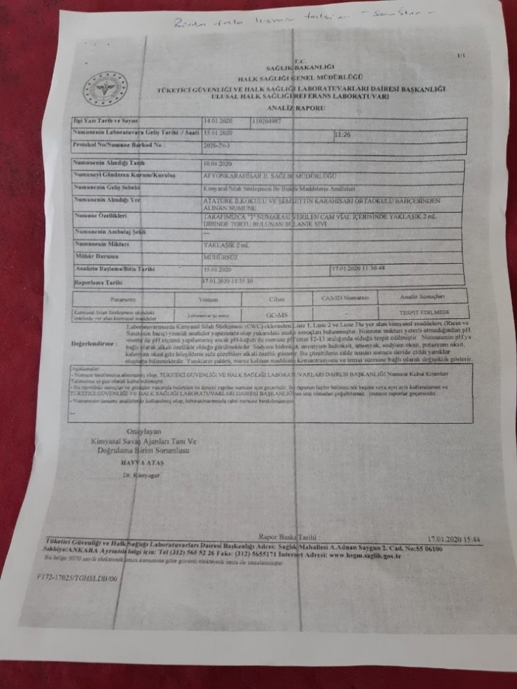 Afyonkarahisar’da öğrencilerin vücutlarındaki yanıkların sebebi belli oldu