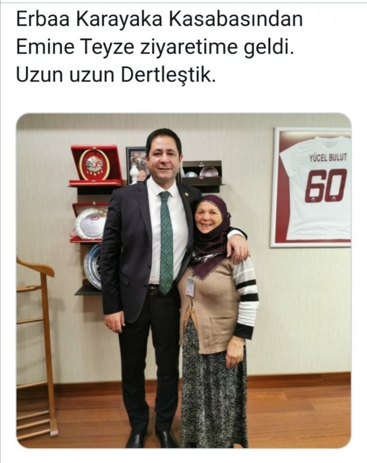 Makam aracını Emine teyzeye tahsis etti