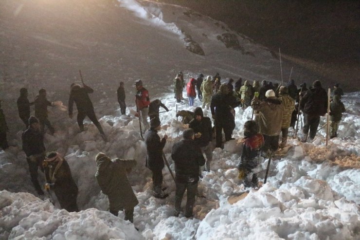 Çığ bölgesinde arama çalışmalarına ara verildi
