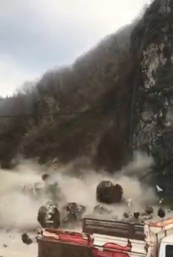 Giresun’da heyelan