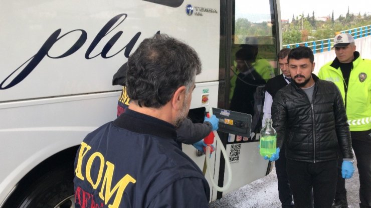 Şoförlere alkol denetimi, otobüslerin yakıtına marker testi