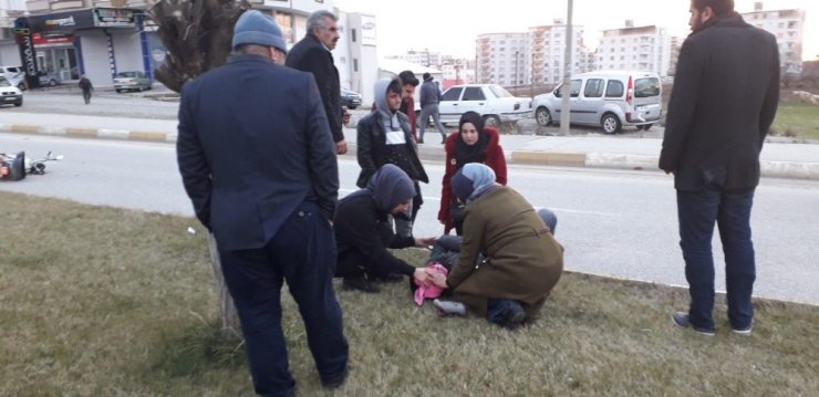 Kahta’da motosiklet kazası: 1 Yaralı