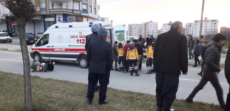 Kahta’da motosiklet kazası: 1 Yaralı