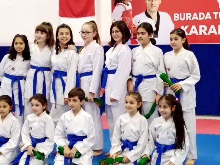 Şuhut’ta öğrenciler kuşak sınavında ter döktü