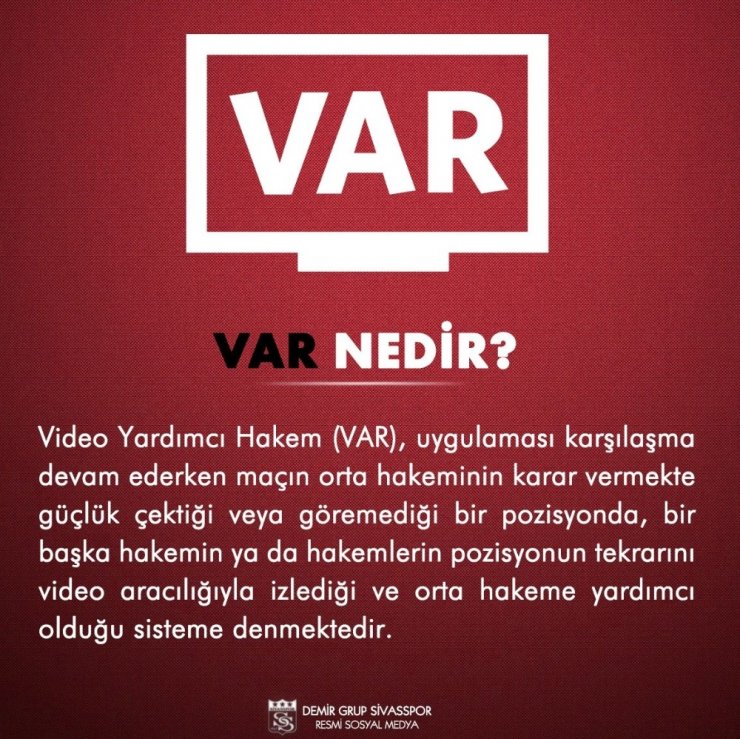 Sivasspor’dan VAR’a tepki!
