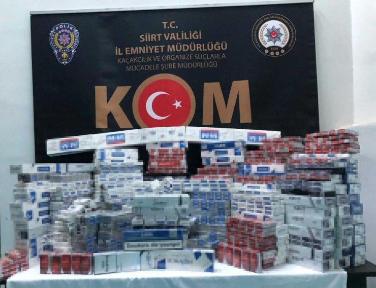 Siirt’te 2 bin 800 paket kaçak sigara ele geçirildi
