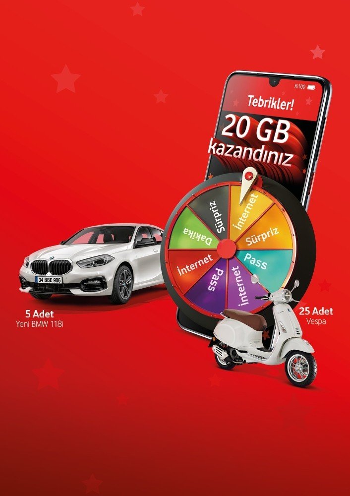 Vodafone’un Hediye Çarkı uçtan uca yenilendi