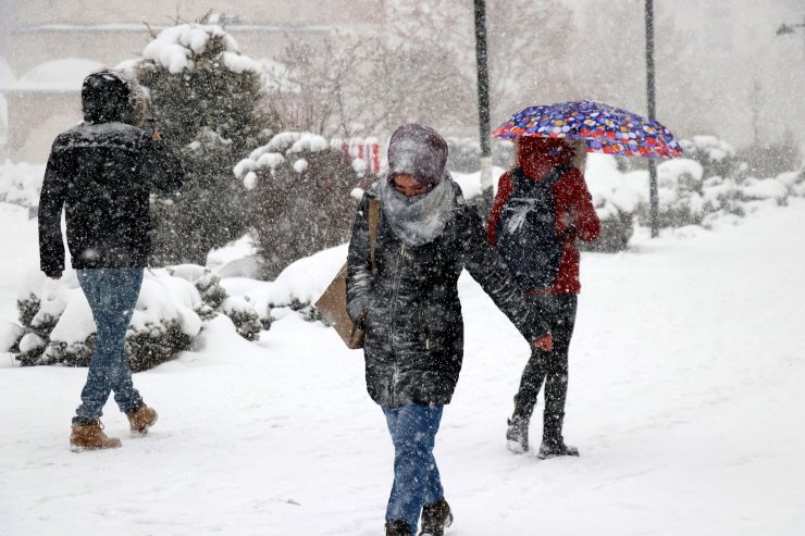 Sivas'ta yoğun kar yağışı etkili oluyor