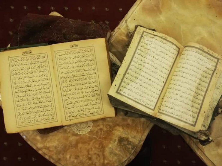 Yangın çıkan evde yanmamış halde iki Kur’an-ı Kerim bulundu