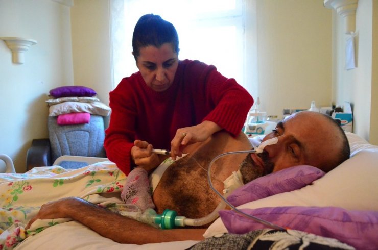 Elektrik akımına kapıldı, yatağa bağlandı