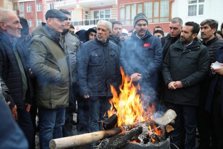 Bakanlar Soylu ve Kurum Elazığ’da çalışmalarını sürdürüyor