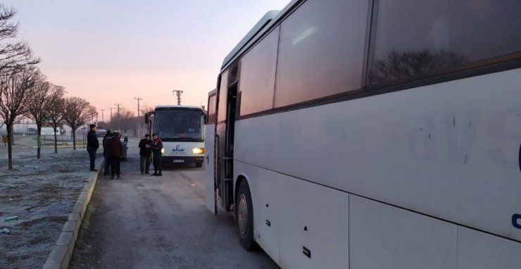 Bolvadin’de işçi servisleri denetlendi