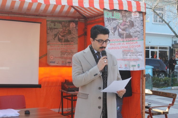 Manyas’ta İdlip için yardım kampanyası başlatıldı