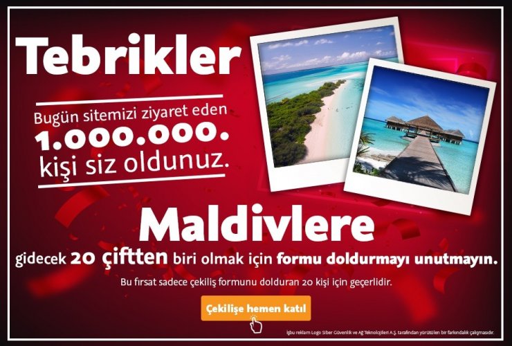 130 bin kişi ücretsiz Maldivler tatiline inandı