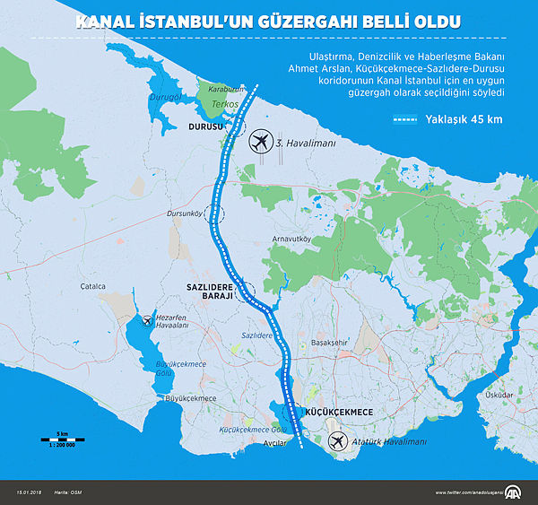 kanal istanbul projesi nedir kac km uzunlugunda kac metre genisliginde nereden geciyor